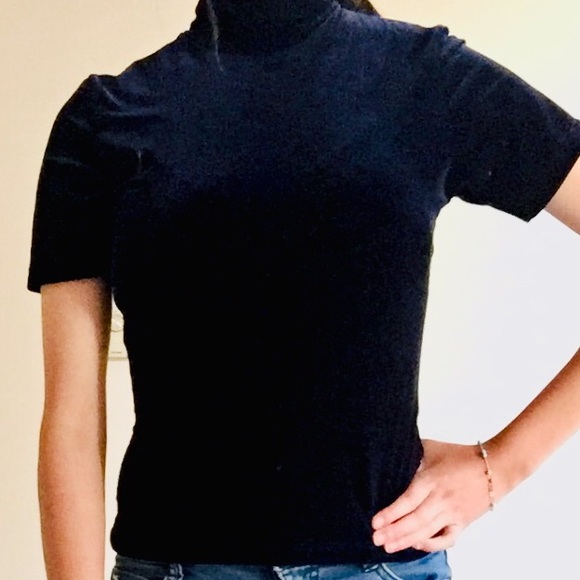 Velvet Navy Top - Picture 2 of 3